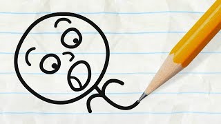 The Pencil vs Pencilmate! CLASSIC PENCILMATION COMPILATION - Cartoons for Children
