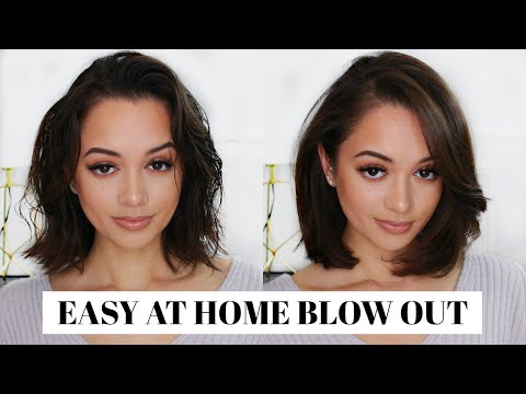 EASY AT HOME SALON BLOW OUT IN 10 MINUTES | TUTORIAL - YouTube