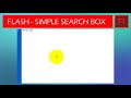 Flash Search Box Tutorial Flash Search Box Tutorial