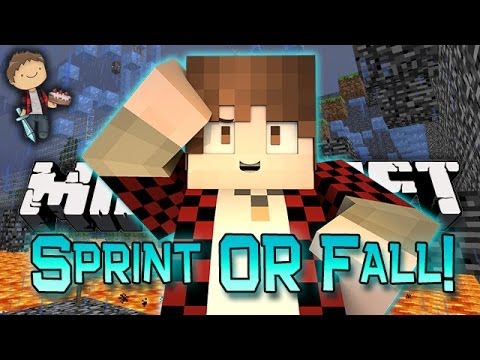 Minecraft: Sprint or Fall Parkour! w/Mitch & Jerome! (Parkour Mini-Game Mod!)