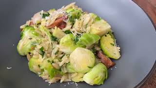 Paste Orzo Cu Varza De Bruxellesone Pot Orzo Pasta With Brussels Sprouts