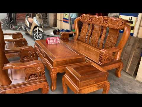 Hàng đặt. Bộ bàn ghế minh quốc voi tay 12 gỗ lim nam phi. Phun PU. Vách dày. Giá: 24tr.Đồ gỗ Gia Bảo
