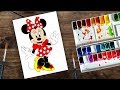 how to draw minnie mouse for beginners | Disney cartoon for kids