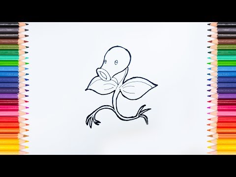 Dạy bé vẽ, tô màu Pokemon Bellsprout - Coloring and Drawing for Kids