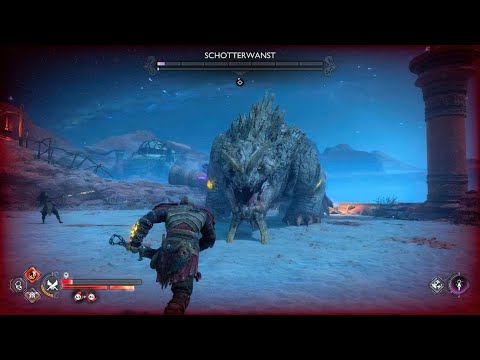 God of War Ragnarök | Gravel Belly - Bossfight [ The Burrows ] (GMNM Difficulty)