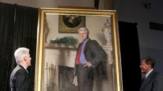 Monica’s Blue Dress Casts a Shadow in Clinton Presidential Portrait Monica’s Blue Dress Casts a Shadow in Clinton Presidential Portrait