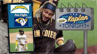 Fight in the stands at Rams vs Chargers preseason game. Plus Fernando Tatis Jr. returns.