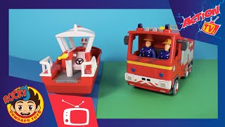 Fireman Sam An Vehicle Rocky Unwraps Toys Action Tv