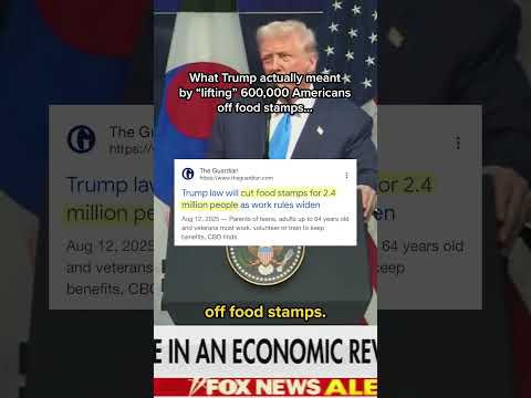 What Trump actually meant by “lifting” 600,000 Americans off food stamps…