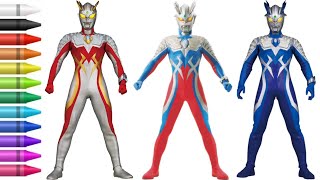 Mewarnai Ultraman Zero Red, Ultraman Zero Original & Ultraman Zero Blue
