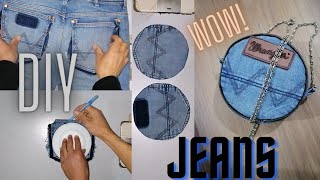 Kot Pantolon Arka Ceplerinden Harika Bir Mini Çanta Yaptım.