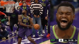 Zion Williamson Unreal 360 Windmill Dunk In First Game Back From Injury