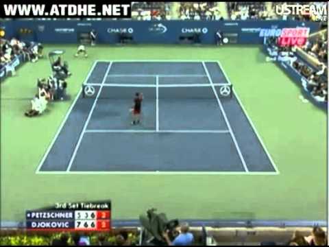 Novak ジョコビッチ vs Philipp Petzschner 全米オープン 2010 2nd round 決勝戦（ファイナル）　 set tiebreaker