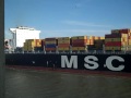 MSC Roma Cargo Ship Departing from Savannah Georgia 2-25-2012