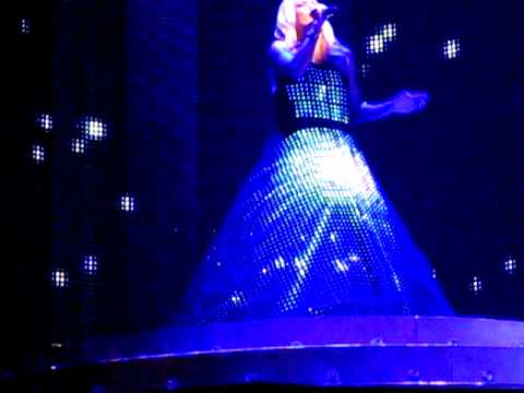 Carrie Underwood performing Change in Ottawa Awesome light dress