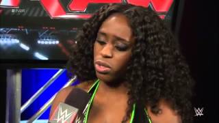 Naomi Heel Turn + Interview! - WWE Raw 2015