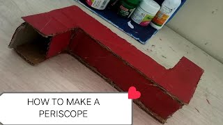 I made a periscope with cardboard and mirror easy DIY