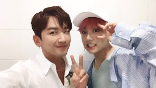 'Flower Boy Bromance' costars Shinhwa's Minwoo and BTS's Jungkook reunite at 'Inkigayo'