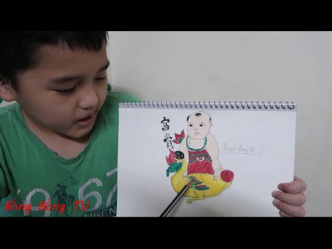 Bống Bống TV.Bé Bống vẽ và tô màu tranhn dân gian Việt Nam -Tranh Đông Hồ