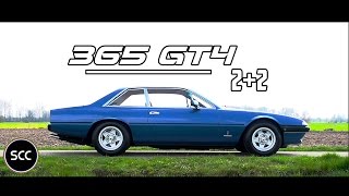 FERRARI 365 GT4 2+2 1974 - Full test drive in top gear - V12 Engine sound | SCC TV