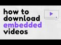 How to Download Embedded Videos Using DevTools