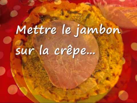 crêpe jambon fromage moutarde