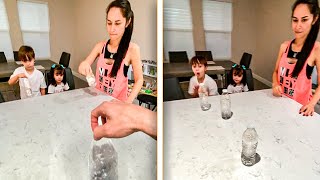 Bottle Flip Com 3 Garrafas Ao Mesmo Tempo - Família Brancoala