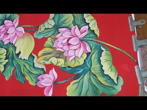 Áo dài vẽ 1 : Hoa sen