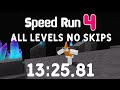 ROBLOX Speed Run 4 - All Levels No Skips in 13:25.81