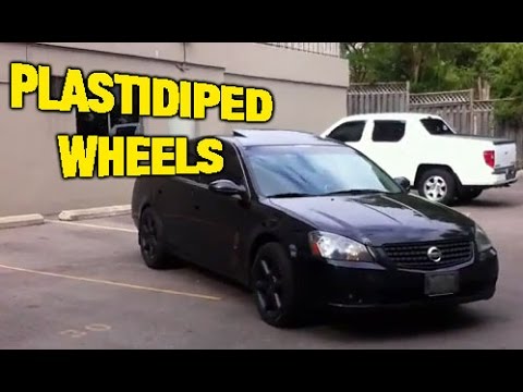 Nissan Altima Sitting On Plasti Dip 350z 18" Rims - YouTube