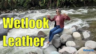 Wetlook Girl Leather Jacket | Wetlook Jeans | Wetlook In Mountain River
