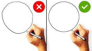 DOs & DON'Ts - Easy Drawing HACKS - How to Draw a CIRCLE