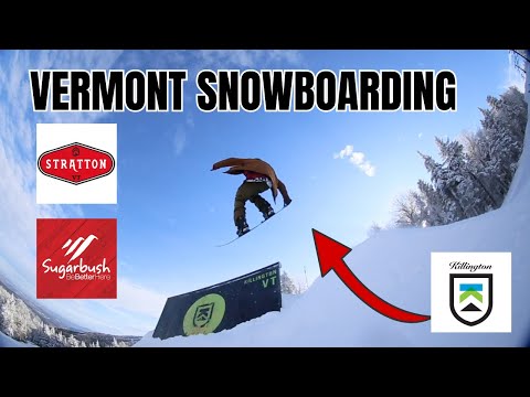 VERMONT SNOWBOARDING - KILLINGTON DARKPARK SUGARBUSH STRATTON [ FIRST TRIP IN THE RV ]