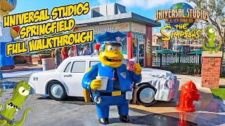 The Simpsons Springfield Area Full Tour At Universal Studios Florida 2023 4K