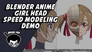 Anime head modeling demo v.2 in blender.