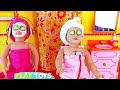 Play AG Doll day spa in doll bathroom &amp; bedroom w/ doll bunk ...