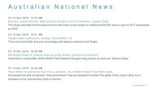 National News Headlines for 16 Nov 2018 - 8 AM Edition