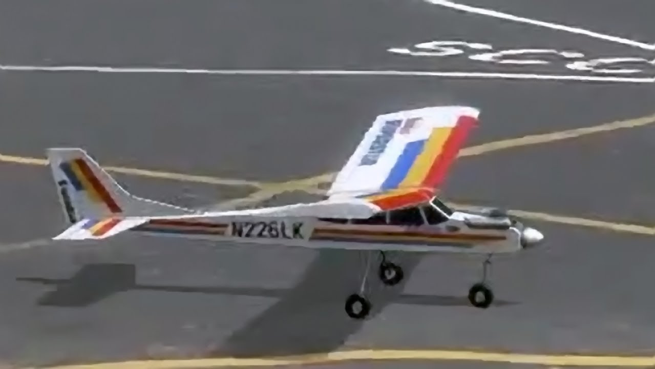 Practice landing with a remote control model airplane (Realflight