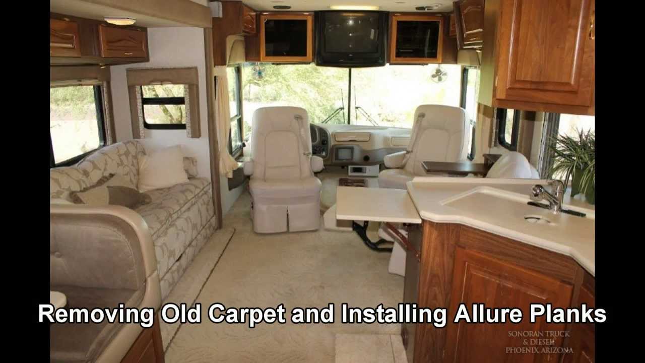 Removing old Motorhome Carpet Replacing with Allure YouTube