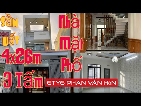 Bán nhà mặt tiền hóc môn 2021 đúc 3 tấm phan văn hớn 4x26m kinh doanh sầm uất vị trị đẹp nhà hóc môn