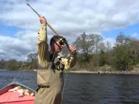 Scottish Ghillie Salmon Fishing River Tay Perthshire Scotland...
