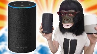 AmazonEcho開封レビュー!GoogleHomeと音質などを比較してみたぞ!【アマゾンエコー,アレクサ,Alexa,グーグルホーム】