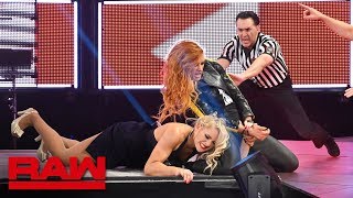 Lacey Evans Incurs The Wrath Of Becky Lynch Raw, April 8, 2019