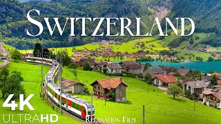 SWITZERLAND • 4K Relaxation Film: Winter to Spring • Relaxing Music - Nature 4k 