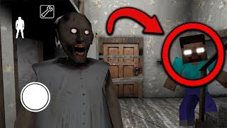 I found Herobrine in Granny Horror Game MINECRAFT MODE... (Granny Mobile Horror Game in Minecraft)