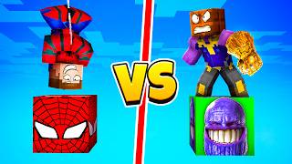 Супергеройская Битва: Человек Паук Лаки Блок Vs Танос Лакиблок В Майнкрафт! Minecraft