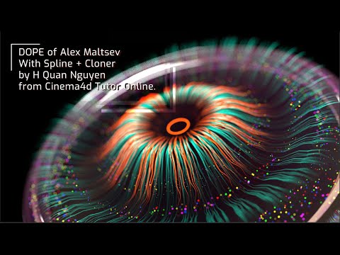 Dope with Spline + Cloner | Cinema4D Tutor - H Quan Nguyen