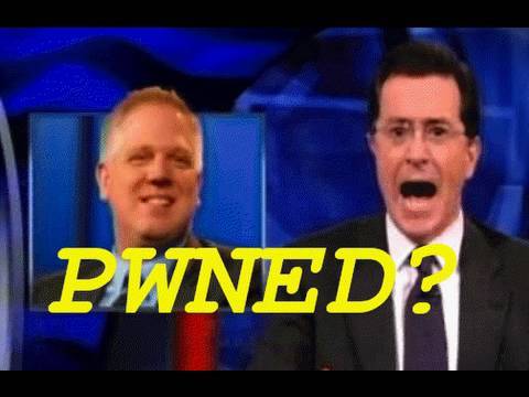 Stephen Colbert PWNs Glenn Beck?