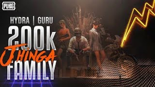 200k Jhinga Family HYDRA GURU | Pubg Mobile Live | Gaming Guru