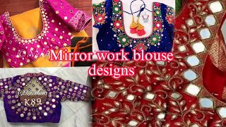 Mirror Work Blouse Designs New Model Mirror Work Blouse Designs